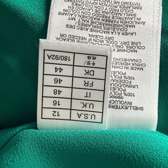 Brooks Brothers Red & Green Floral Print Pleated Long Sleeve Shirt Dress, 12 - Picture 9 of 13